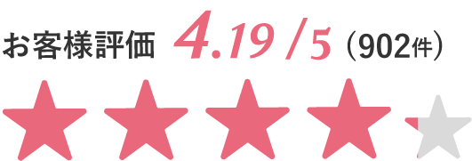 お客様評価4.19/5(902件)