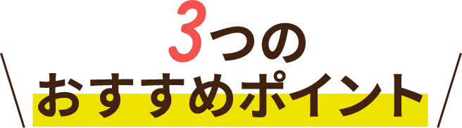 3つのおすすめポイント