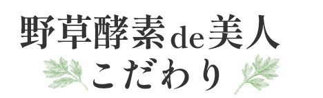 野草酵素 de 美人のこだわり
