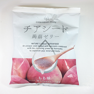 チアシード蒟蒻ゼリー もも味 12袋お買得セット