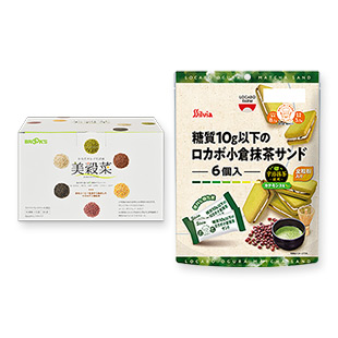 【送料無料】美穀菜＋ロカボ小倉抹茶サンドセット